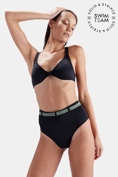 Solid & Striped The Josephine Bikini Top In Black