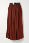 PROENZA SCHOULER BELTED PLEATED JERSEY MAXI SKIRT