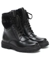 MONCLER PATTY LEATHER ANKLE BOOTS,P00485707