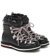 MONCLER INAYA RUBBER AND DOWN SNOW BOOTS,P00485720