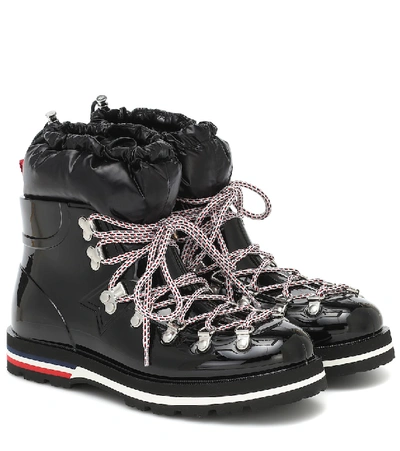 Moncler Inaya Removable Quilted-insert Rubber Boots In Black