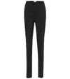 BOTTEGA VENETA HIGH-RISE WOOL-BLEND SLIM PANTS,P00510842