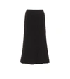 Bottega Veneta Brown Rib Distorted Mid-length Skirt In Brown