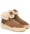 BOGNER PARIS SUEDE AND SHEARLING trainers,P00515364