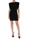 VERSACE VERSACE STRUCTURED SHOULDER MINI DRESS