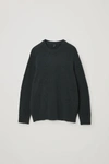 Cos Boiled Wool Sweater In Green
