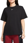 NIKE ESSENTIAL EMBROIDERED SWOOSH ORGANIC COTTON T-SHIRT,CT2587
