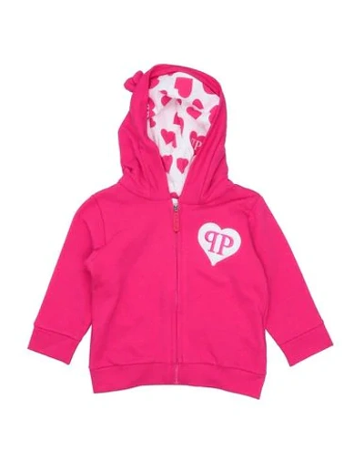 Philipp Plein Babies' Sweatshirts In Pink