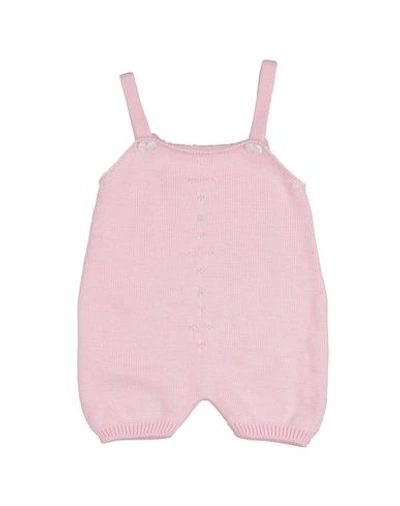 Little Bear Baby Overalls In Pink