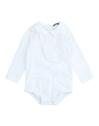 Dolce & Gabbana Babies' Bodysuits In White