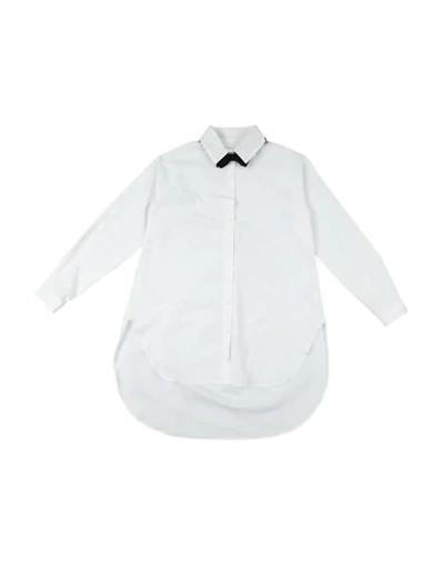 Nunzia Corinna Solid Color Shirts & Blouses In White