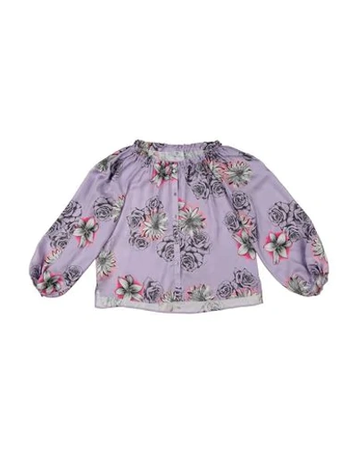 Versace Young Kids' Patterned Shirts & Blouses In Lilac