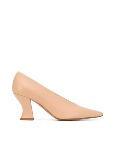 Bottega Veneta Almond Leather Pumps In Beige