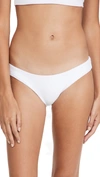 Pq Swim Ruched Solid Bikini Bottoms In White