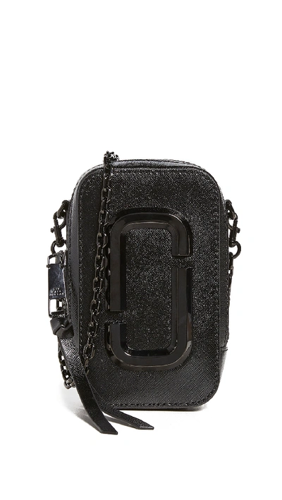 The Marc Jacobs The Hot Shot Saffiano Leather Shoulder Bag In Black