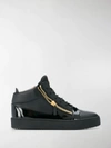 Giuseppe Zanotti Side-zip High-top Sneakers In Black