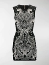 BALMAIN EMBELLISHED PAISLEY COCKTAIL DRESS,15632853