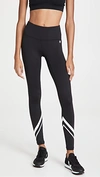 Tory Sport High-rise Weightless Chevron Leggings In Sport Black/snow White