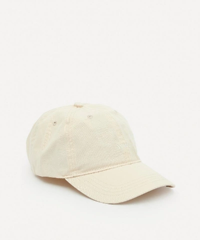 Wood Wood Low Profile Logo Cap In Off White