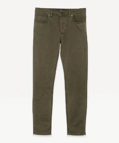 Neuw Mens Lou Slim Twill Military Jeans In Green