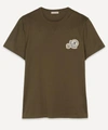 Moncler Double Logo Patch T-shirt In Khaki