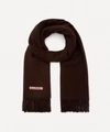 Acne Studios Oversized Wool Scarf In Brown Melange