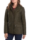 Barbour Cavalry Fleece Lined Quilted Jacket In Dark Olive