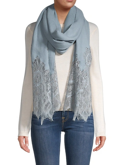 Valentino Embroidered Cashmere Scarf In Nube