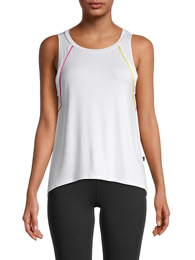 Terez Crewneck Hi-lo Tank In White