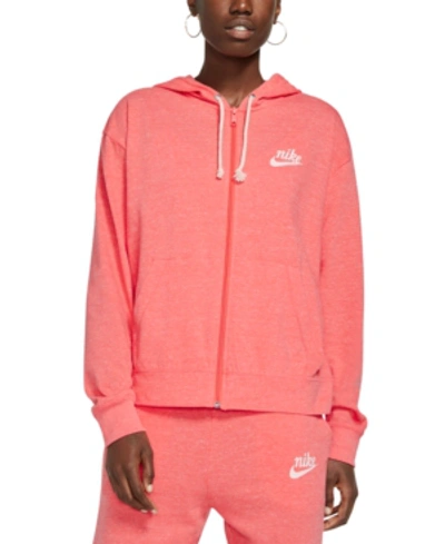 Nike Sportswear Gym Vintage Women's Full-zip Hoodie In Magic Ember