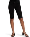 Hudson Amelia Cutoff Denim Bermuda Shorts In Black In Black