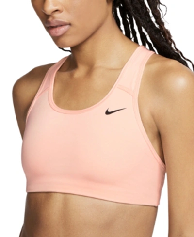Nike Swoosh Women's Medium-support Non-padded Sports Bra (washed Coral) - Clearance Sale In Washed Coral,black