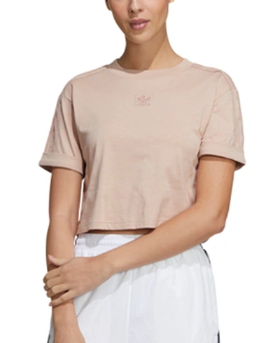 Adidas Originals Adidas Women's Crop T-shirt In Ash Pearl