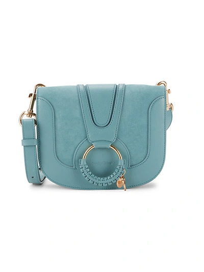 See By Chloé Women's Hana Leather & Suede Saddle Bag In Mineral Blue