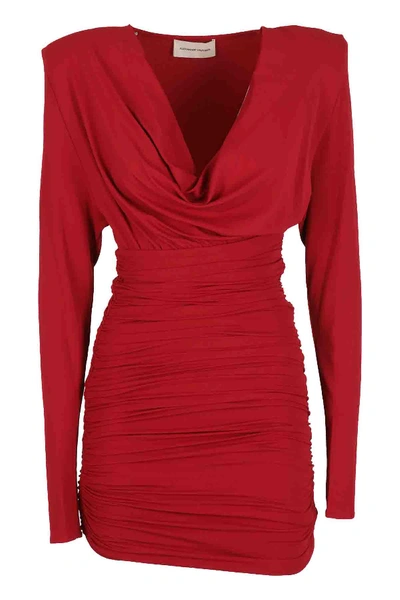 Alexandre Vauthier Stretch Viscose Short Dress In Red
