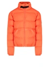 Ader Error Logo Patch Nylon Down Jacket In Orange