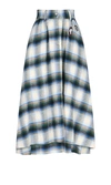 Golden Goose Checkered High-waist Cotton Skirt In Multicolor