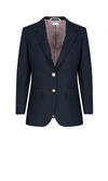 Thom Browne Button Long-sleeved Casual Jacket In Blue