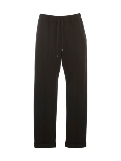Liviana Conti Pants W/coulisse And Lapel In Nero