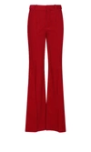 Saint Laurent High-waisted Straight-leg Trousers In Red