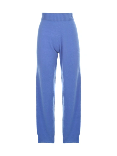 Liviana Conti Wool Straight Pants In Cloude Blue
