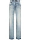 SAINT LAURENT HIGH-WAISTED STRAIGHT LEG JEANS