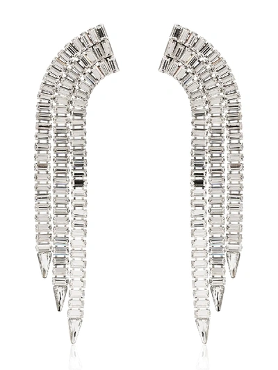 Gucci Silver-tone Crystal-embellished Earrings