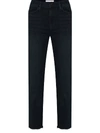 Frame High Waist Straight Leg Jeans In Blue
