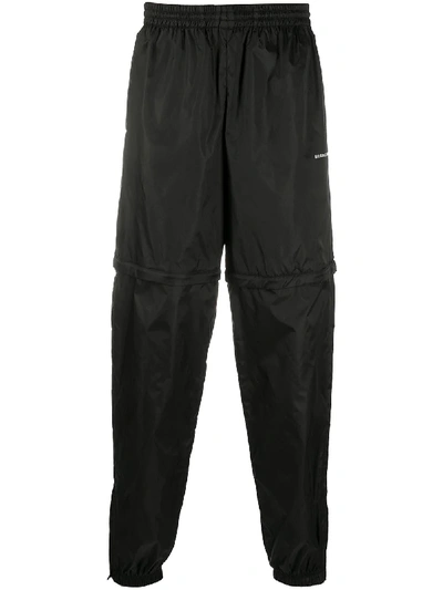 Balenciaga Zip-leg Technical-shell Track Trousers In Black