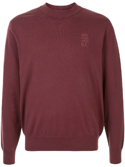 Kent & Curwen Embroidered Logo Sweatshirt In Red