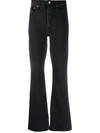 Levi's Black Ribcage Straight Ankle Jeans In Black