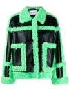 Stand Studio Black And Green 'fay' Short Jacket In Green