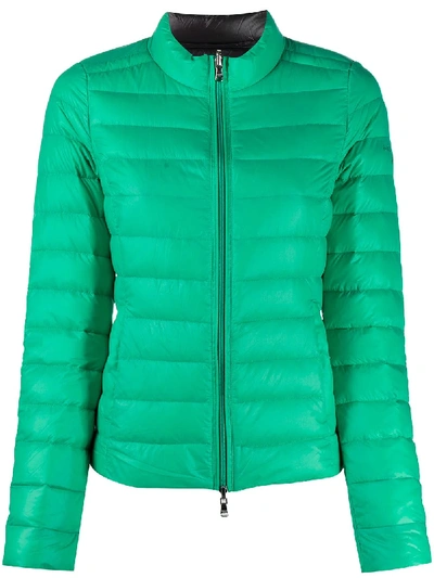 Patrizia Pepe Zipped Padded Jacket In Green