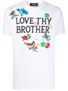 DSQUARED2 LOVE THY BROTHER PRINT T-SHIRT